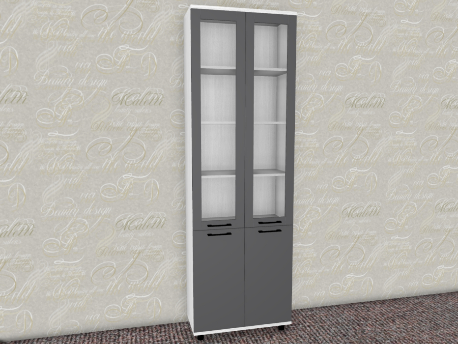Шкафы двухстворчатые, Модульная система Грейс Шкаф ШК-5035  Снежный Ясень