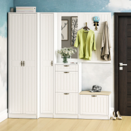 Полный набор мебели для прихожей П-6 компоновка № 31 МДФ фрезеровка прованс