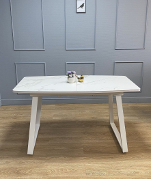 Стол Kenner AZ1400 раздвижной, керамика , опоры белые