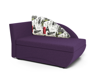 Кушетка Трио, левый рогожка/велюр