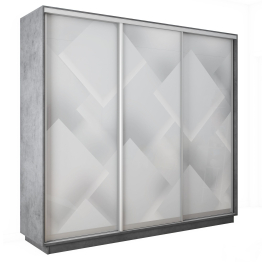 Шкаф-купе Экспресс 3-х дверный Фотопечать Квадрат Стекла 240х60х240