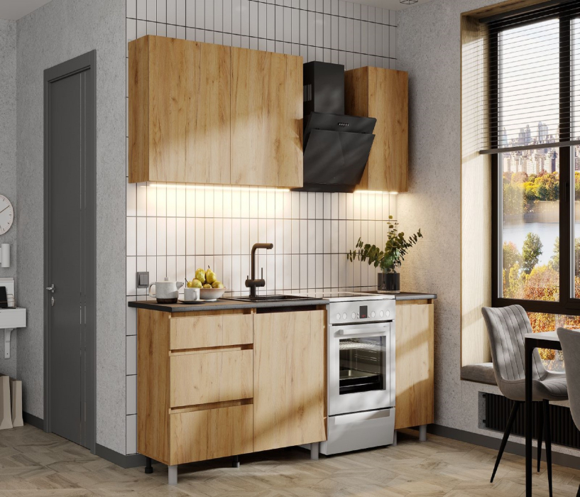 Кухонные гарнитуры, Готовая кухня Денвер 1.6 м