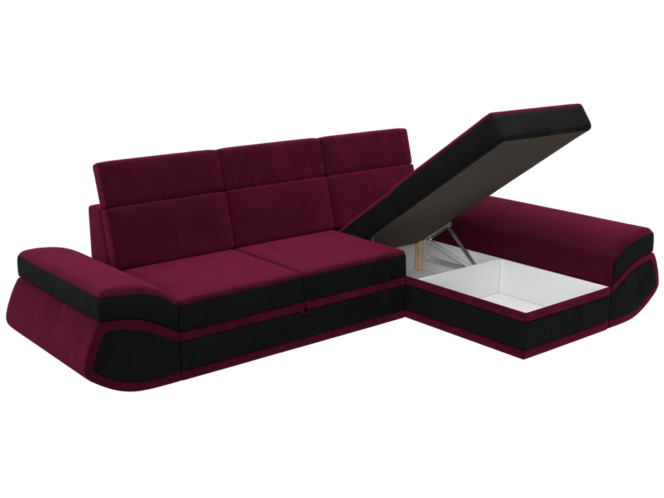 Диваны угловые в гостиную, Диван угловой Лига-032 правый угол, микровельвет