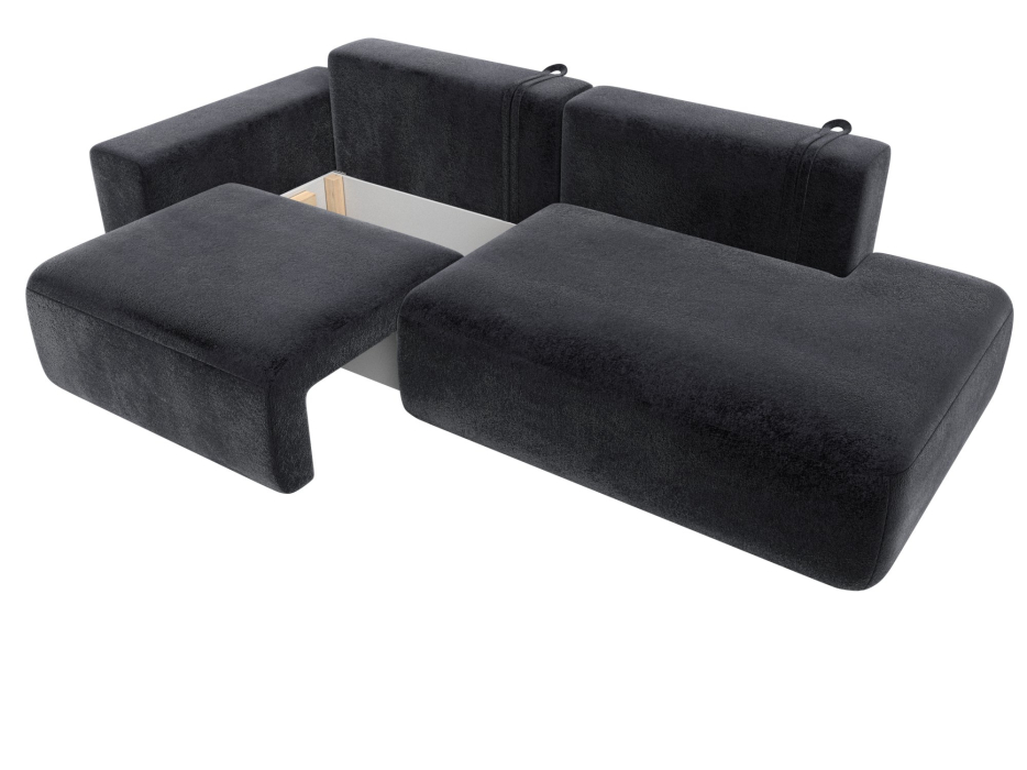 Диваны еврокнижки, Диван прямой Лига-036 НПБ Модерн подлокотник слева, велюр TOWER