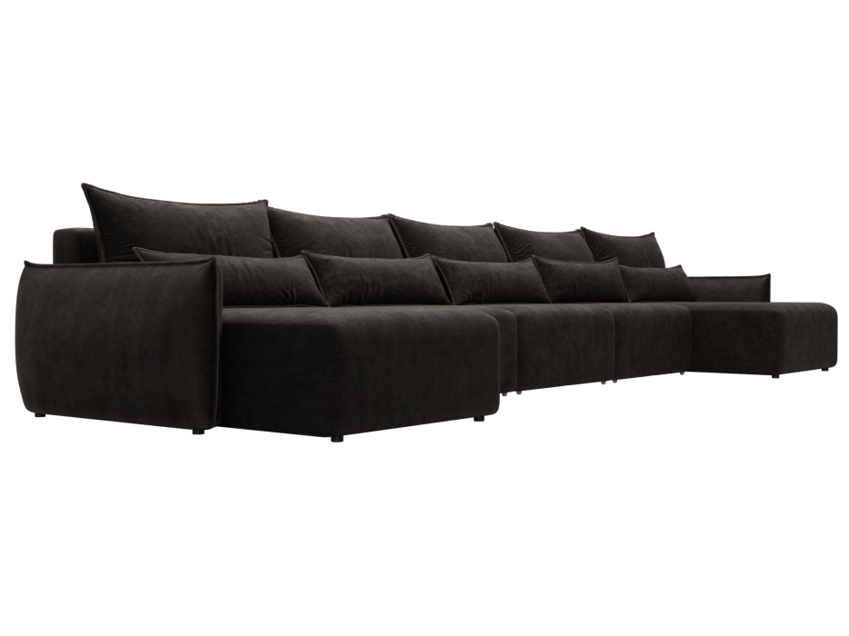 Диваны еврокнижки, Диван п-образный Лига-051 НПБ МегаЛонг, велюр BRUT