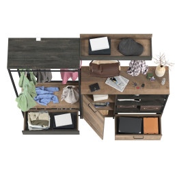 Прихожая с вешалкой для одежды и тумбой-комодом Трувор