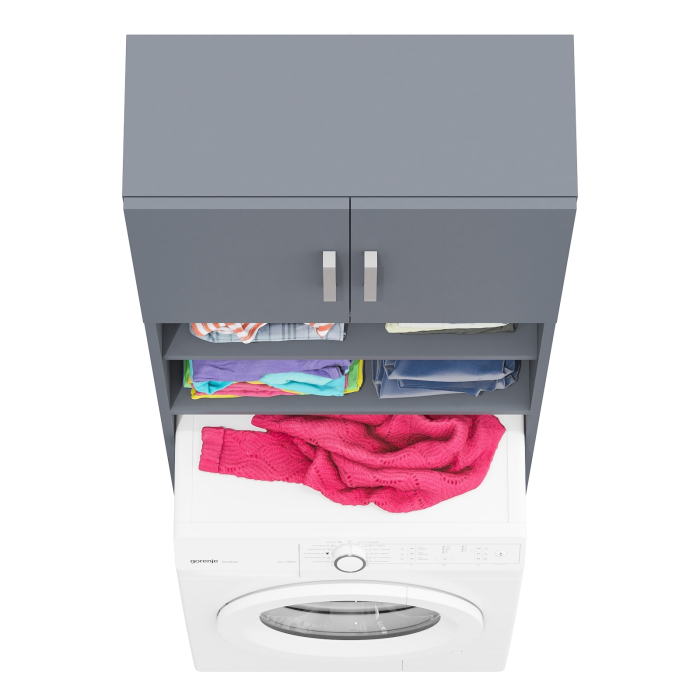 Пеналы, Шкаф для стиральной машинки в ванную с полками и дверками РВК