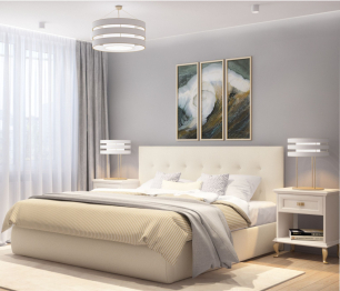 Мягкая кровать Selesta 1400 с ортопед.основанием с матрасом PROMO B COCOS