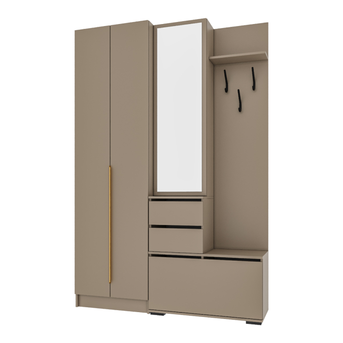 Прихожие, Прихожая Голд Бостон вешалка В2 со шкафом