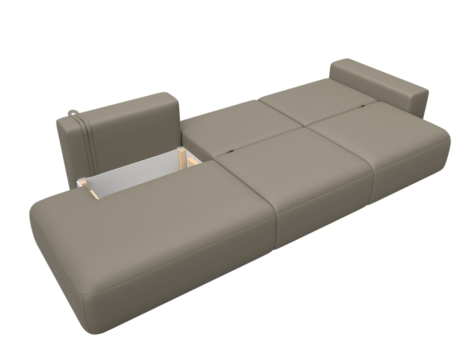 Диваны еврокнижки, Диван прямой Лига-036 НПБ Модерн Лонг подлокотник справа, экокожа GRIFON