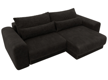 Диван угловой Лига-056 НПБ угол универсальный, велюр BRUT