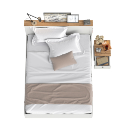 Кровать с ортопедическим основанием и прикроватная тумба Остин