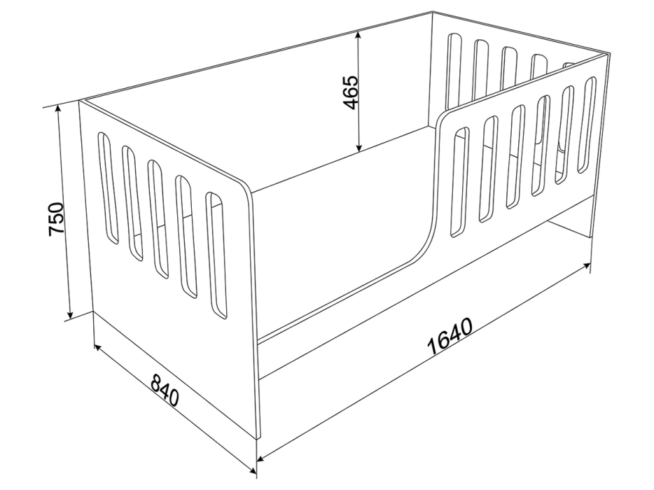 Кровати одноярусные, Детская кровать Астра 12 без ящика