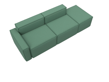 Диван угловой модульный Лига-063 угол левый, рогожка Амур