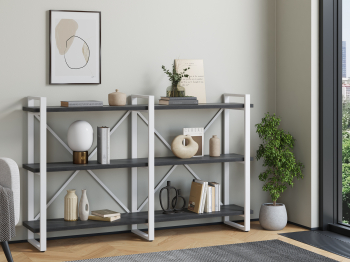 Стеллаж Айсберг Лофт 160х102-3 белый