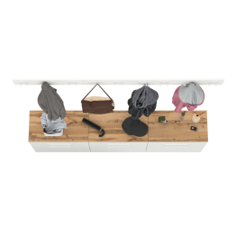 Три тумбы для обуви с ящиками и вешалки для верхней одежды Октава