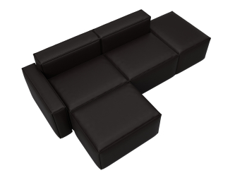 Диван угловой модульный Лига-063 угол левый, экокожа GRIFON