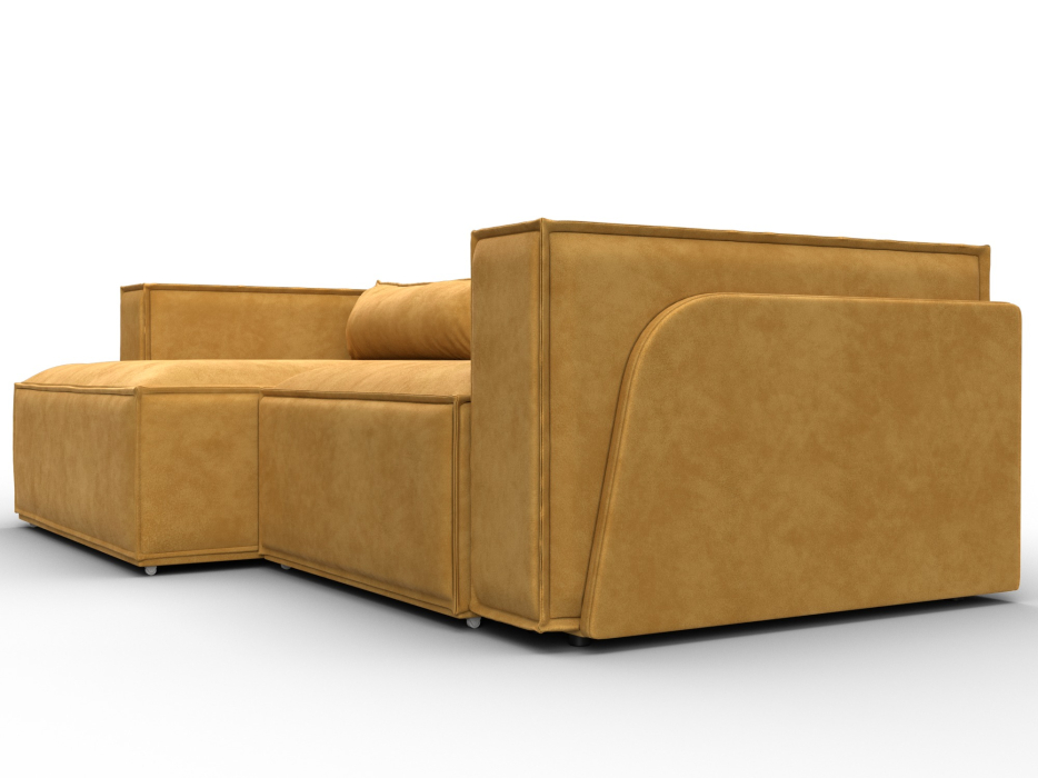 Диваны угловые в гостиную, Диван угловой Лига-061 угол левый, велюр BRUT