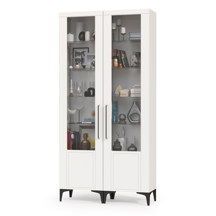 Витрины, Два пенала со стеклом в гостиную Валенсия № 129