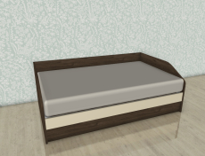 Кровати 120х200, Модульная система Карина Кровать КР-119 Гикори Джексон Темный