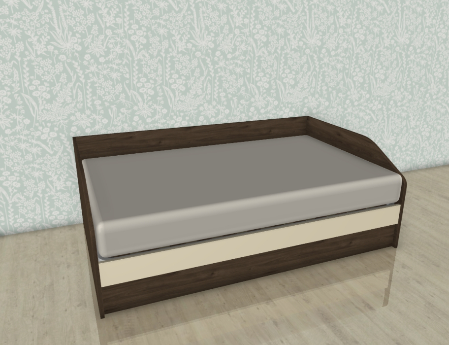 Кровати 120х200, Модульная система Карина Кровать КР-119 Гикори Джексон Темный