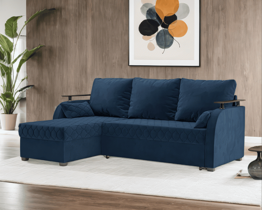 Диваны угловые в гостиную, Диван угловой Токио (Велюр)