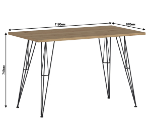 Стол Лофт СБ-3244 Дуб дикий натуральный