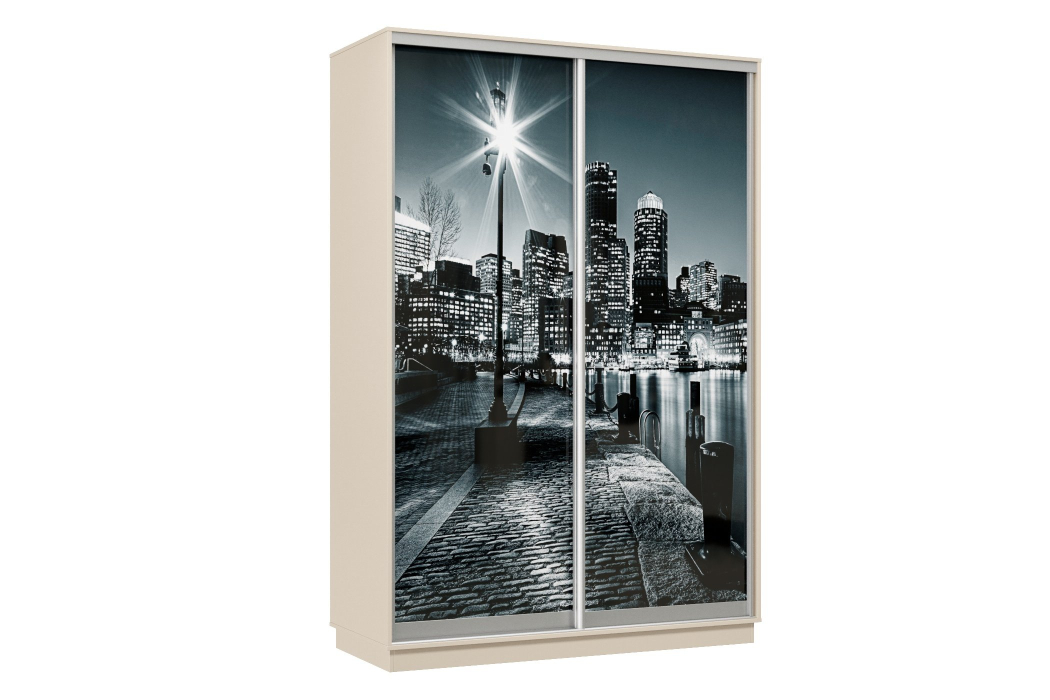 Шкафы-купе 2-х дверные, Шкаф-купе Премьер Лайт 12 Ф-1356 двухдверный
