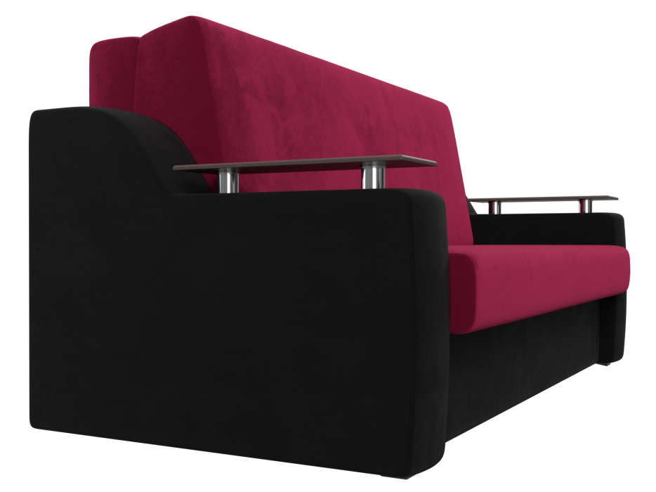 Диваны с ящиком для белья, Прямой диван аккордеон Сенатор 140, микровельвет