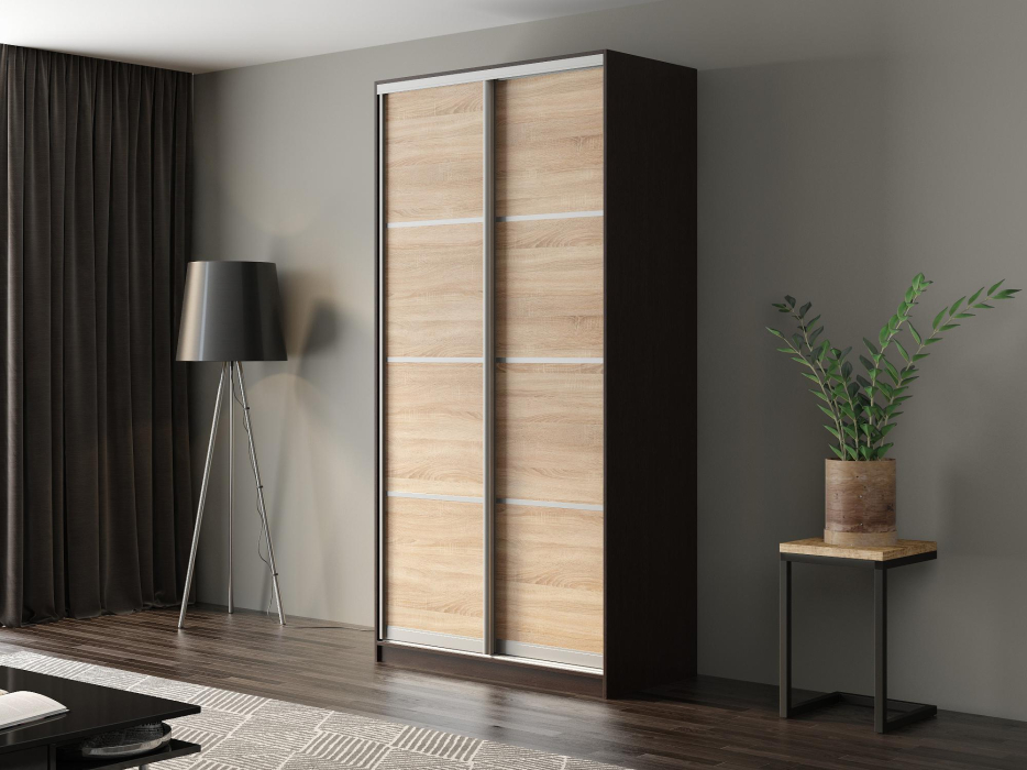 Шкафы-купе, Шкаф-купе Айсберг 120 ВЕНГЕ (сонома/глухой)