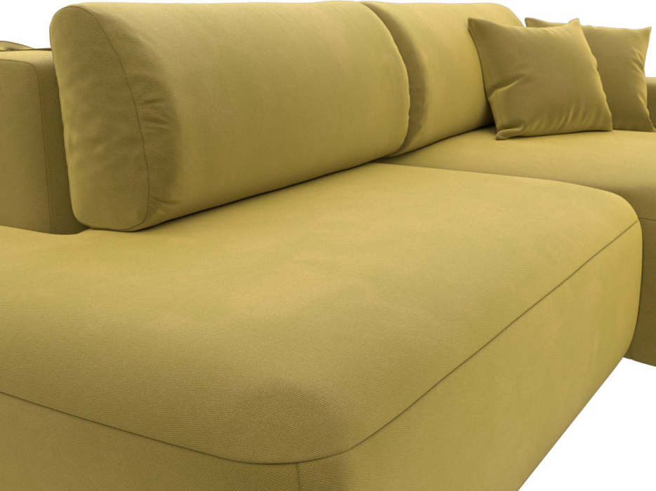 Диваны угловые в гостиную, Диван угловой Лига-036 Модерн правый угол, микровельвет