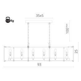 Люстра подвесная OSTIN 12п