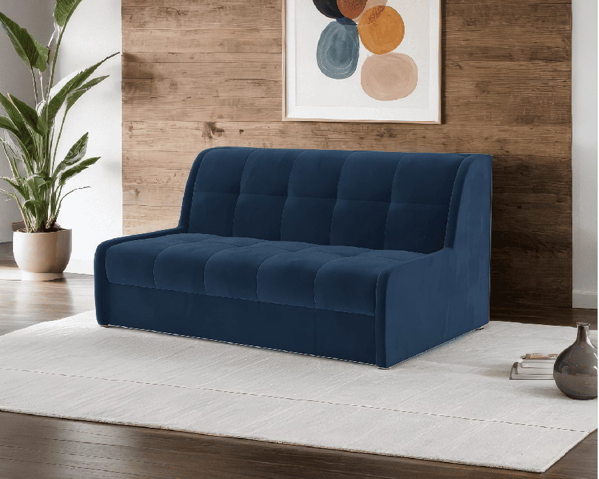 Диваны с ящиком для белья, Диван аккордеон Барон №6 НПБ 155х200 Велюр