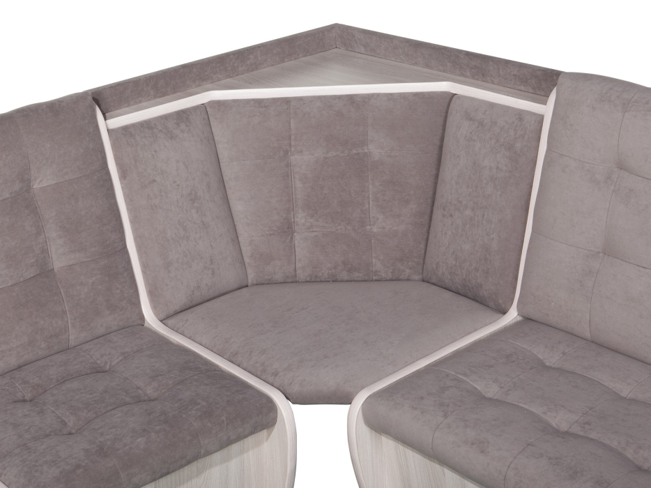 Кухонные уголки, Кухонный уголок Стиль 1Л (со столом СТ-2У) Ясень шимо светлый / велюр