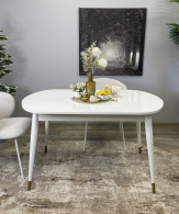 Обеденные столы, Стол Kenner 1300K раздвижной, стекло глянец