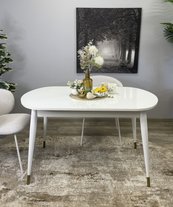 Обеденные столы, Стол Kenner 1300K раздвижной, стекло глянец