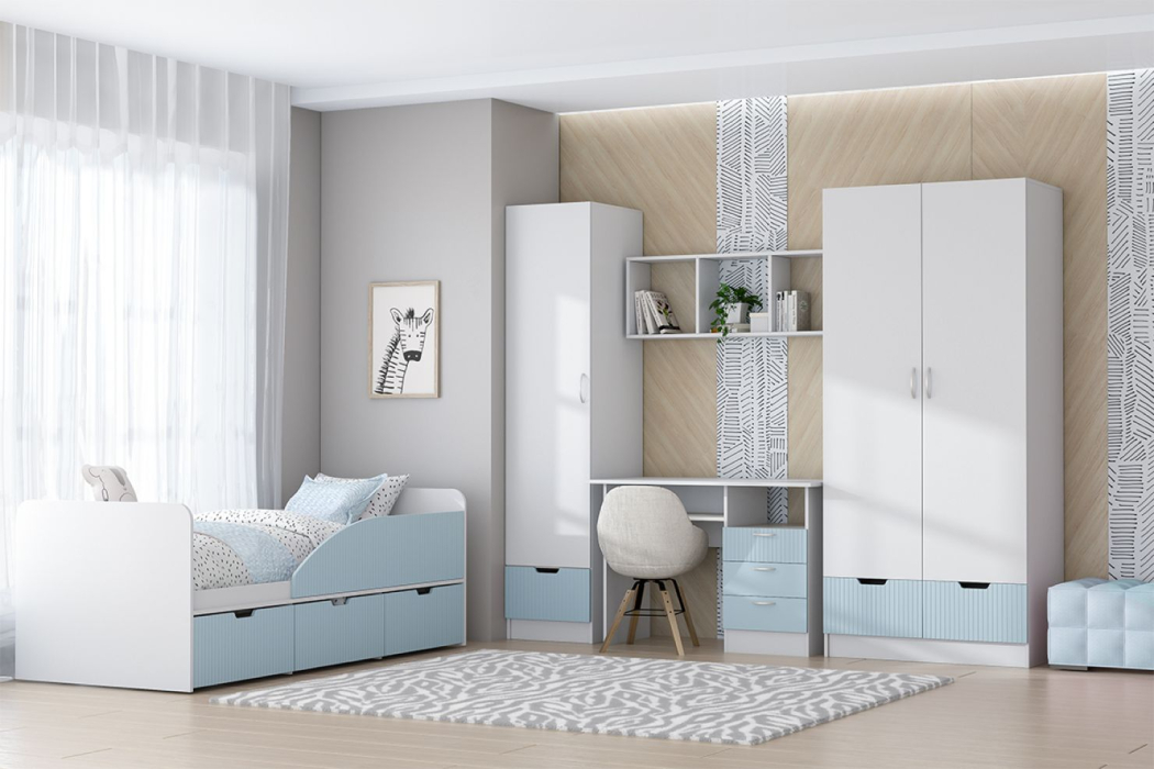 Прямые, Шкаф 2х створчатый Бриз Полосы