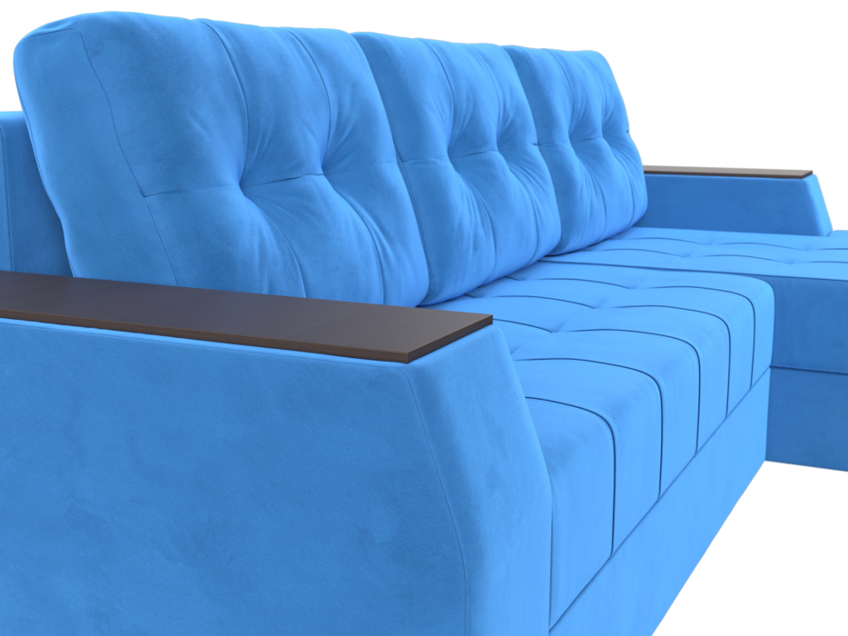 Диваны угловые в гостиную, Угловой диван Эмир БС правый угол, велюр