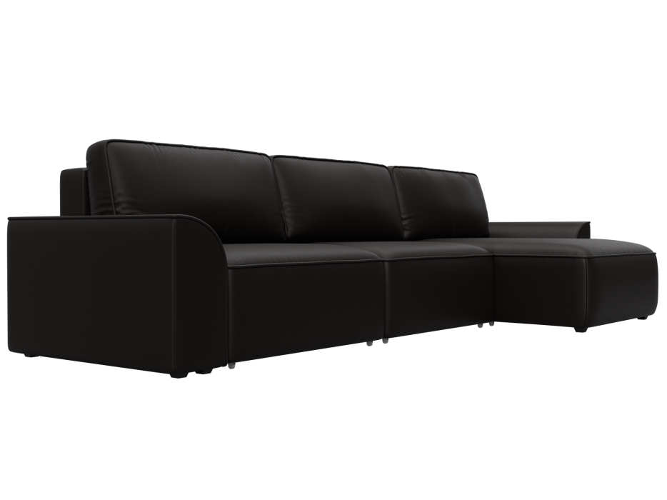 Диваны угловые в гостиную, Диван угловой Лига-048 НПБ лонг, экокожа GRIFON