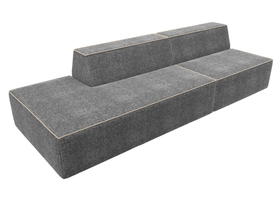 Дизайнерские диваны для гостиной, Прямой модульный диван Монс Модерн левый, рогожка