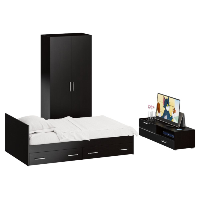 Спальные гарнитуры, Спальня Стандарт № 3 с кроватью 1200 с ящиками