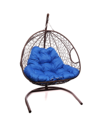 Подвесное кресло ДЛЯ ДВОИХ с ротангом коричневое