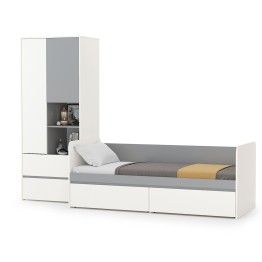 Детская кровать с ящиками и шкаф Торонто