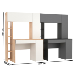 Два стола с надстройкой Моби Комфорт 12.71