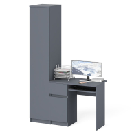 Домашние кабинеты, Стол компьютерный МС-1 левый с пеналом Мори 400