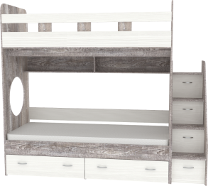 Двухъярусная кровать Юниор 1 80x160, Бетон