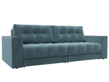 Диван прямой с декором Лига-049 НПБ, велюр SEVEN