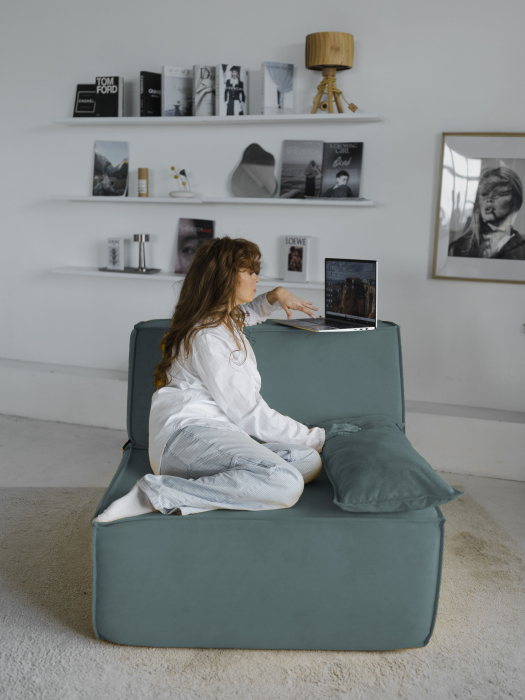 Гостиная, Бескаркасное кресло Клайд,велюр