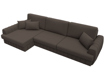 Диван угловой Лига-057 НПБ Лонг угол левый, рогожка Амур