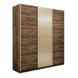 Шкаф-купе Прайм Широкий 3-х дверный ДСП/Стекла фисташка/Доводчики 240х57х230